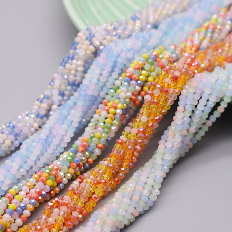 Glass Seed Beads 2Mm Jewelry Making - New Color Bright 2mm Crystal Rondelle