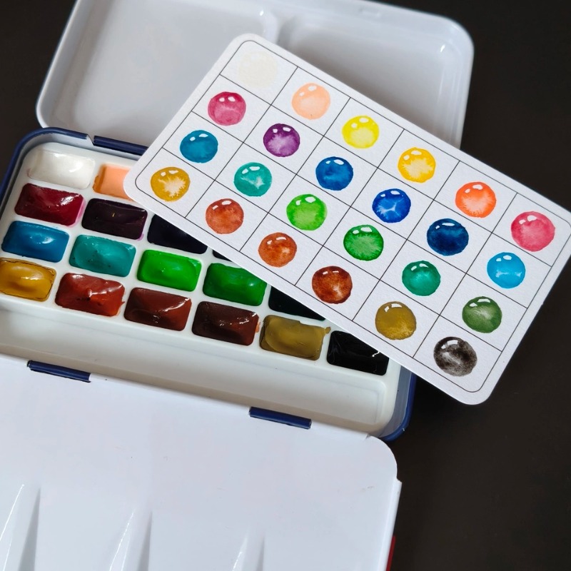Rubens 24 Colors 1ml Solid Wat - Watercolor Paint Set Solid Pigment 评论和价格