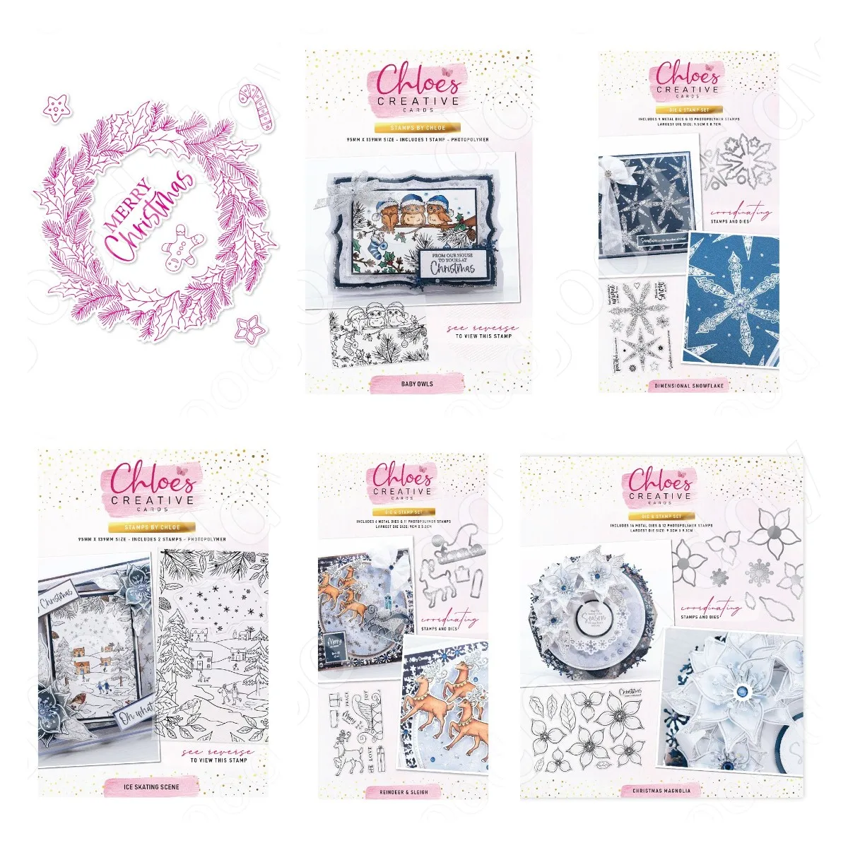 New Christmas Elk Snowflake Wr - Clear Silicone Stamps For Card Making 评论和价格
