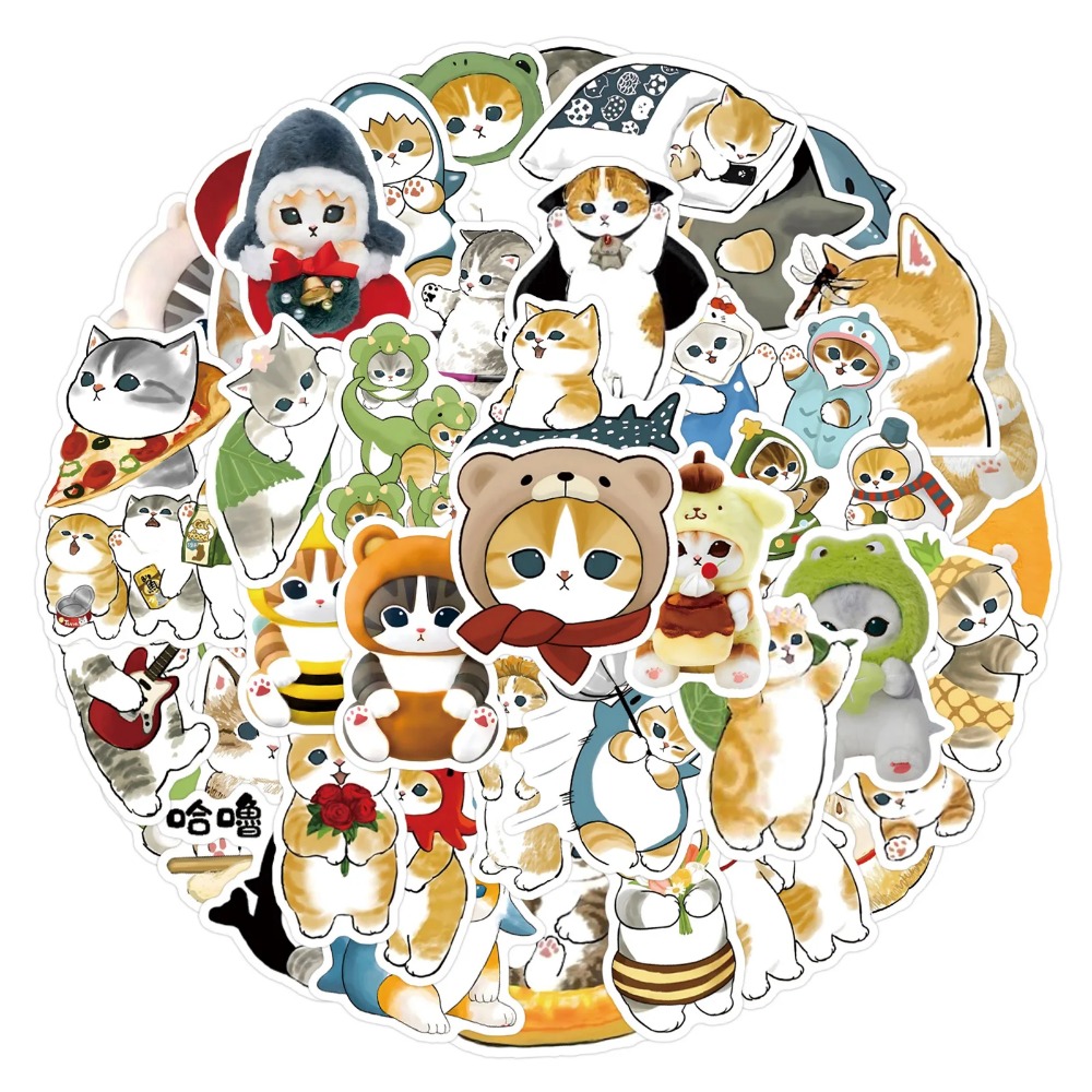 55Pcs Kawaii Cute Ocean‑Cat‑Hy - Scrapbooking 评论和价格