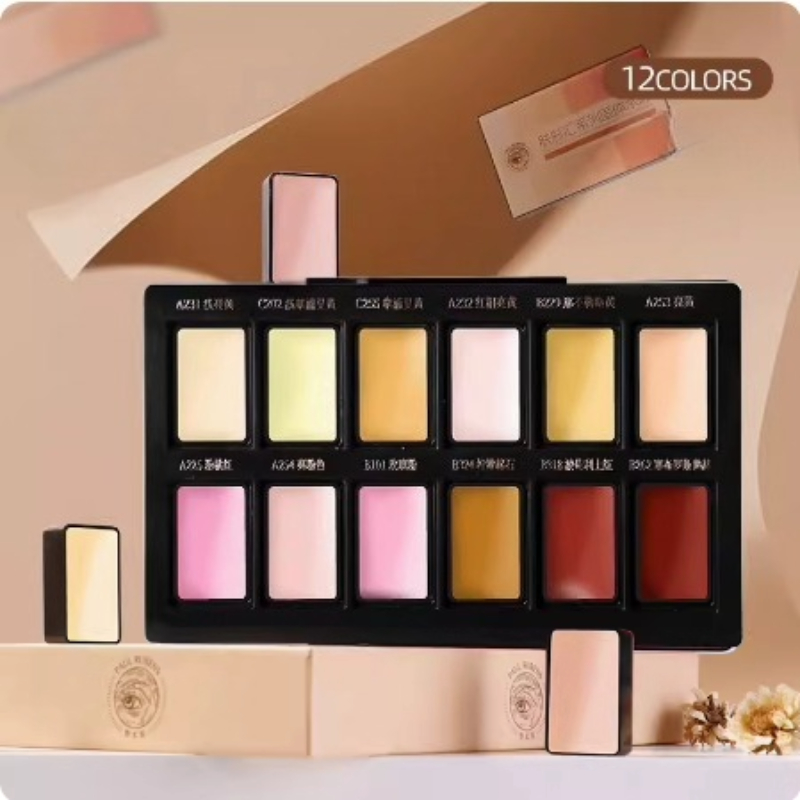 12color Skin Color Solid Water - Watercolor Paint Set Solid Pigment 评论和价格