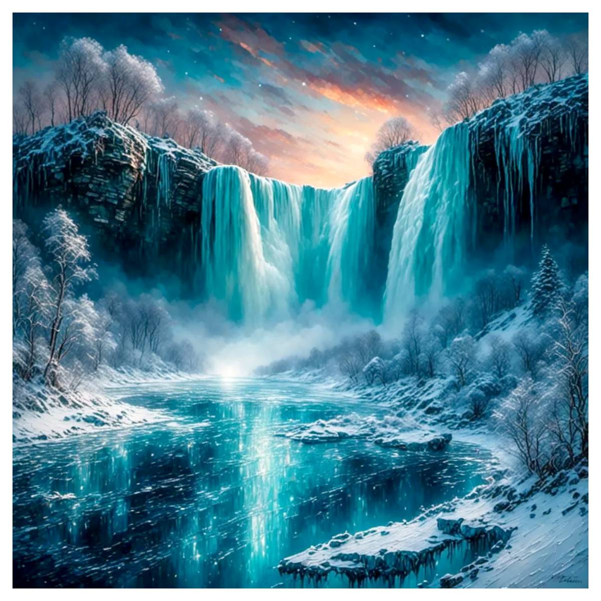 A Magnificent Waterfall 40X40C - Cotton Embroidery Thread Skeins 评论和价格