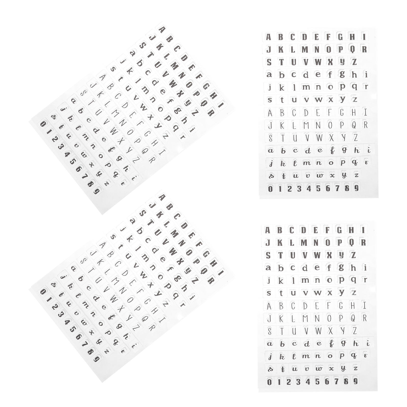 4Pcs Transparent Silicone Alph - Clear Silicone Stamps For Card Making 评论和价格