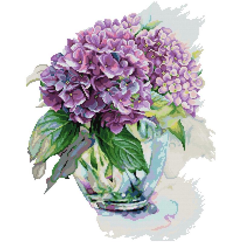 Hydrangea Flower Cross Stitch  - Cotton Embroidery Thread Skeins 评论和价格