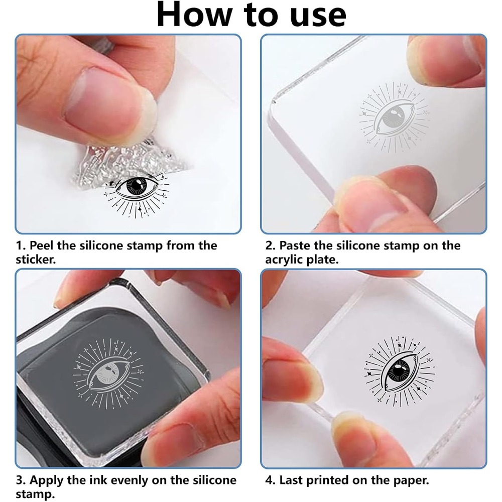 Moon Phase Crystal Rubber Stam - Clear Silicone Stamps For Card Making 评论和价格