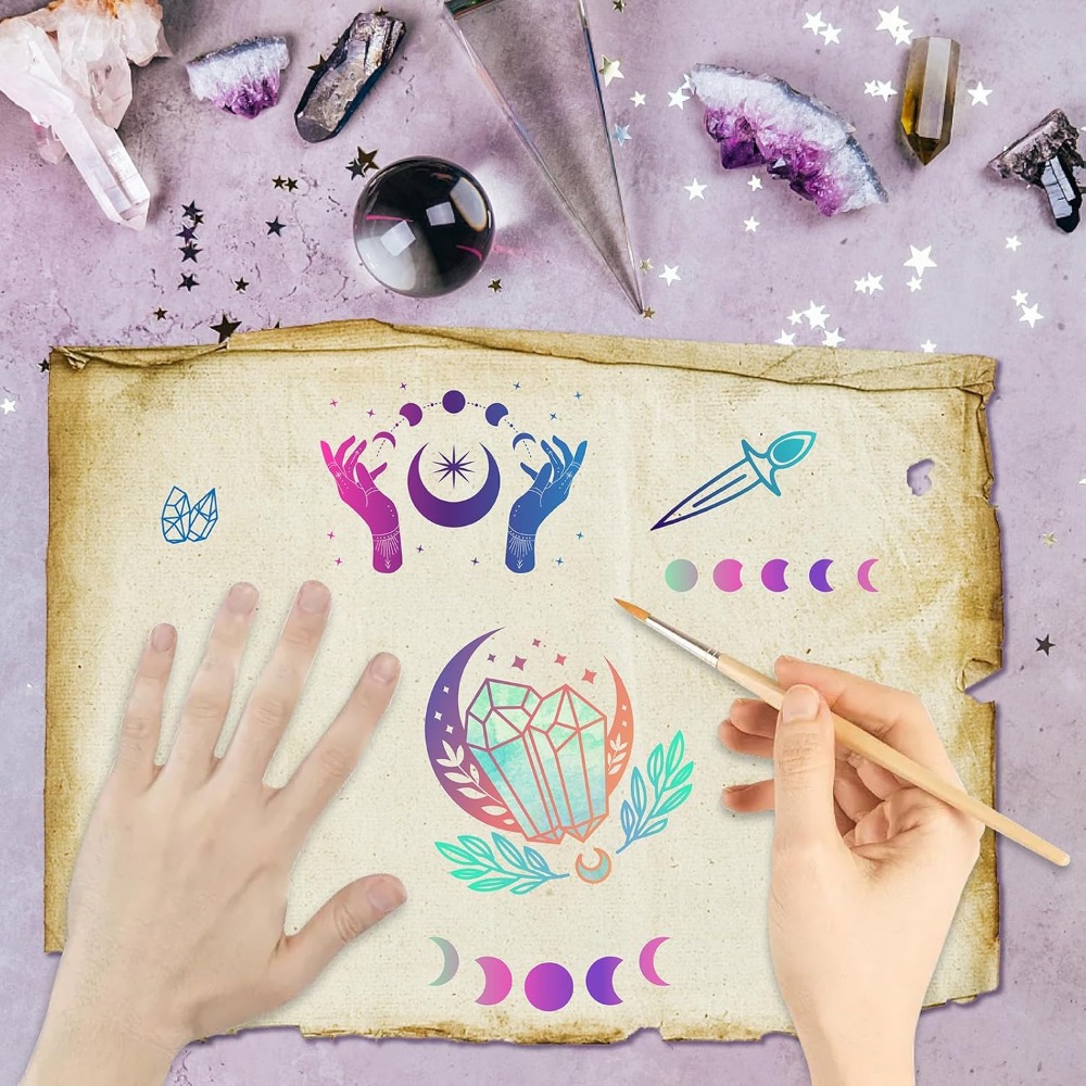 Moon Phase Crystal Rubber Stam - Clear Silicone Stamps For Card Making 评论和价格