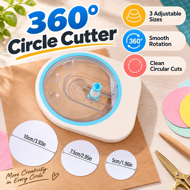 360° Rotating Circular Paper C - Scrapbooking 评论和价格