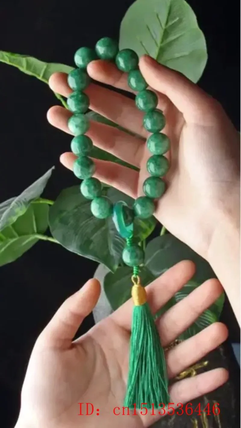 Green Jade Stone 12mm Beads Ta - Beading 评论和价格