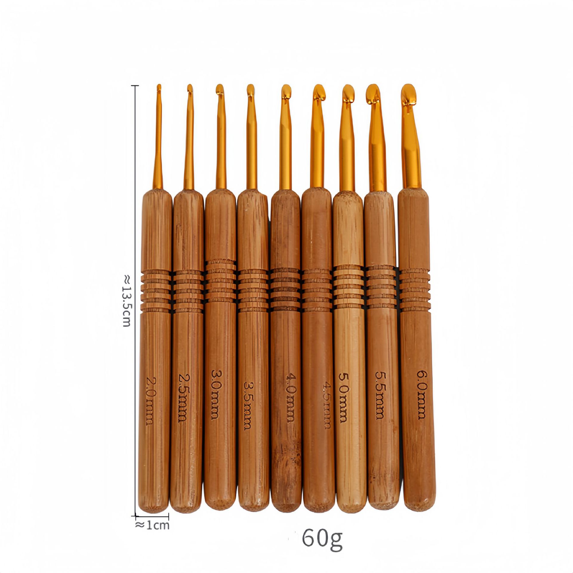 1pc Bamboo Wooden Handle Croch - Wooden Crochet Hooks Ergonomic Handle 评论和价格